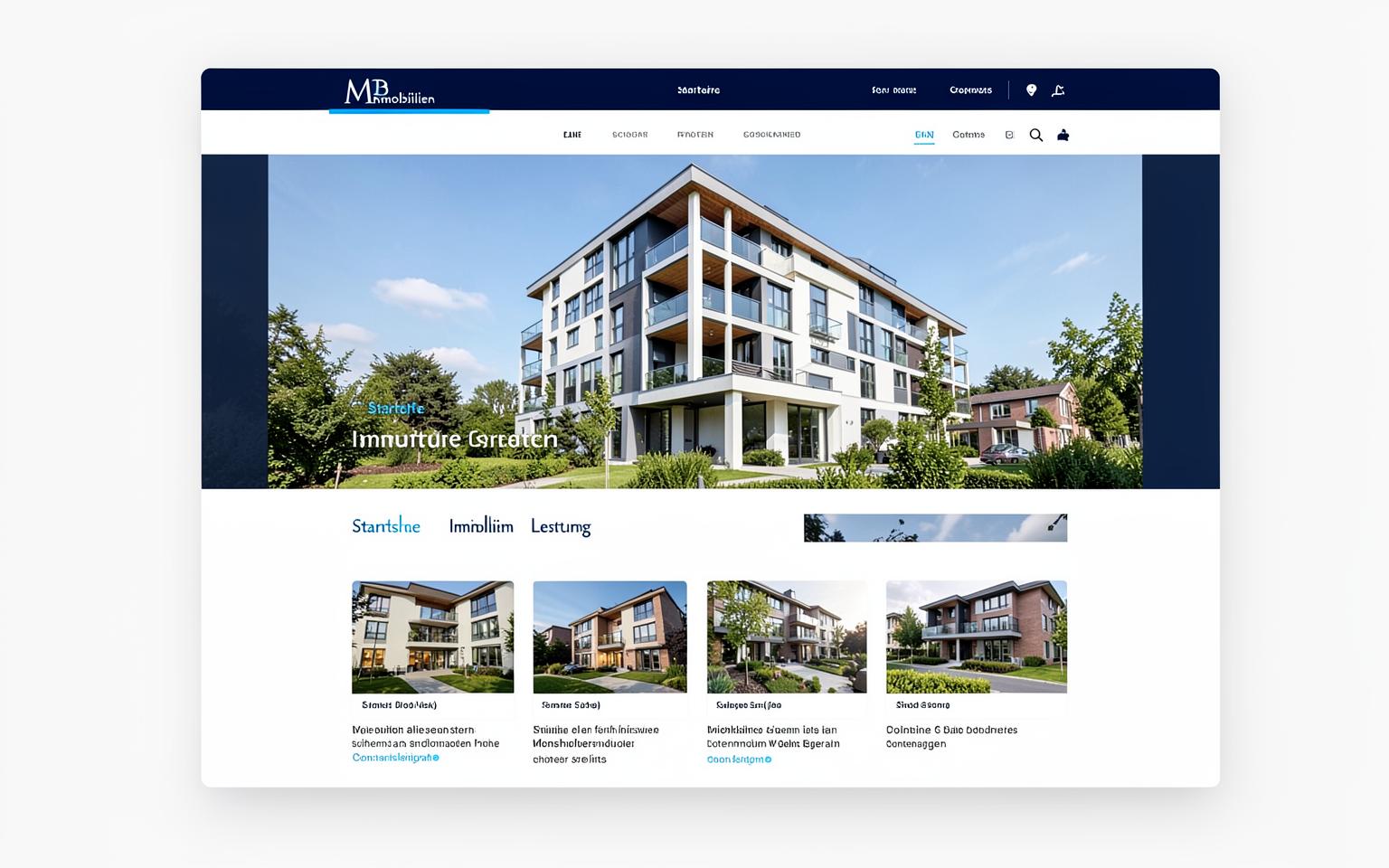 Website-Projekt für MeBi Immobilien